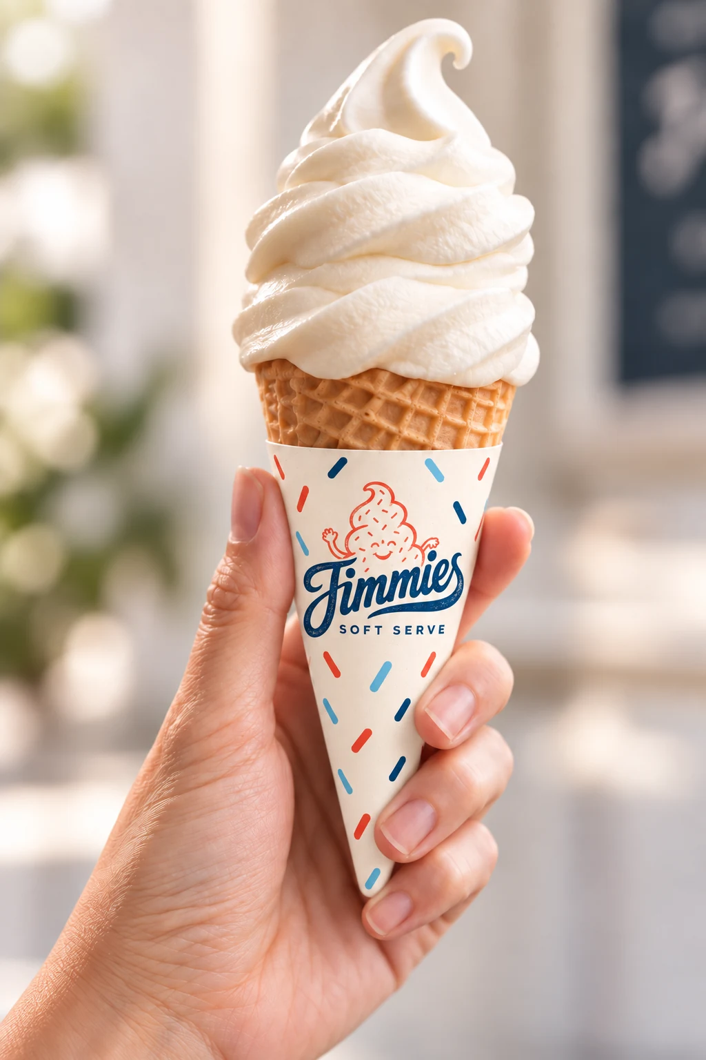 Jimmies Soft Serve brand identity and product design